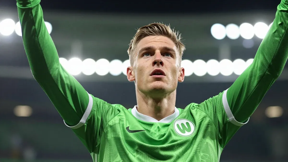 Fabian Reese bereitet ein Tor vor und erzielt zwei Treffer beim 5:2-Erfolg des VfL Wolfsburg beim Karlsruher SC am...